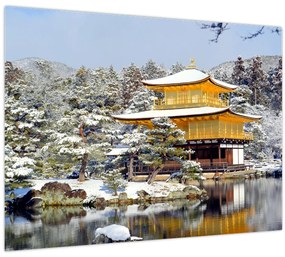Tablou pe sticlă - Kinkakuji, Japonia (70x50 cm)