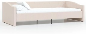 337233 vidaXL Pat de zi, crem, 90x200 cm, textil, USB