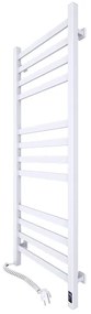 Radiator de baie tip scară AVANGARD cu termostat, 459W/230V, 120,6 cm, IP44, alb, stânga