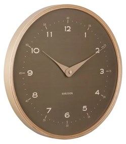Karlsson 5995MG ceas de perete design, maro,diametru 30 cm