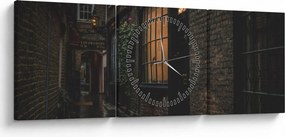 Tablou -Strada din Londra (cu ceas) (90x30 cm)