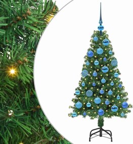 vidaXL Brad de Crăciun artificial Verde 120 cm PVC și Oțel și Plastic