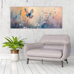 Tablou - Pajiște cu Fluture II (120x50 cm)