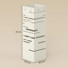 HOMCOM Suport pentru umbrele autoportant pătrat din metal, Bej | Aosom Romania