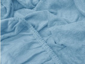 Cearsaf Frotir cu elastic EXCLUSIVE 160 x 200 cm albastru deschis