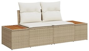 vidaXL Set de masă pentru grădină cu pernă 8 pcs Bej și crem