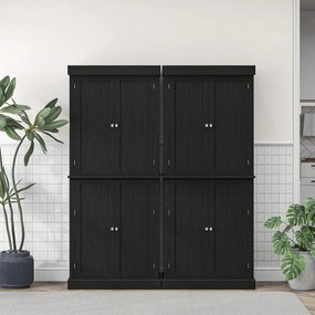 HOMCOM Dulap Înalt de Bucătărie cu 6 Rafturi și 2 Uși, Dulap cu Rafturi Reglabile din Lemn, 76x40,5x184 cm, Alb | Aosom Romania