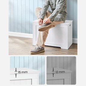 Vasagle Cufăr de depozitare GRETA, 76x48x40 cm, alb