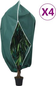 vidaXL Huse de plante din fleece cu fermoar 4 buc. 70 g/m² 1,2x1,8 m