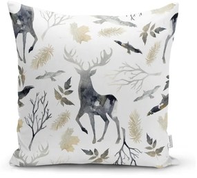 Set 4 fețe de pernă și un napron de masă cu model de Crăciun Minimalist Cushion Covers Holiday Season