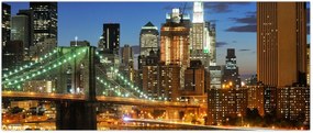 Tablou - Pod cu New York (120x50 cm)