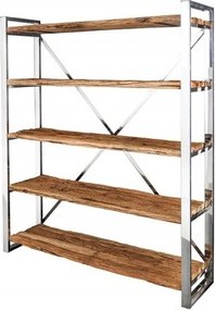 Raft design high-tech din metal si lemn masiv, Barracuda 185cm