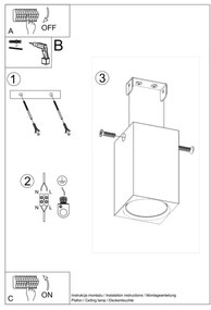 Spot KEKE 1xGU10/40W/230V 10 cm stejar Sollux SL.1040