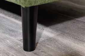 Coltar modern, Catifea raiata, Verde, STOCKHOLM 220cm