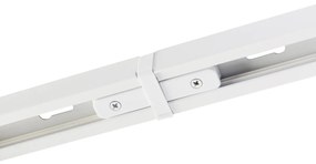 Sistem modern de iluminat pe șine cu 6 spoturi albe monofazate 200cm - Iconic Jeana