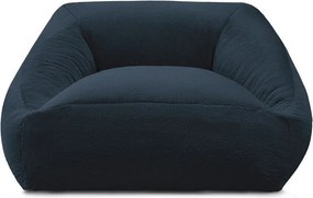 Fotoliu bean bag albastru închis cu tapițerie din blană artificială Lilibet – Bobochic Paris