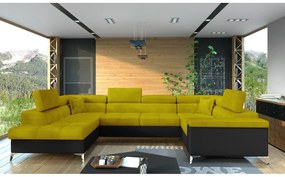 Supermobel Canapea extensibilă în formă de U THIAGO, 350x90x202, omega 68/soft 11, stânga