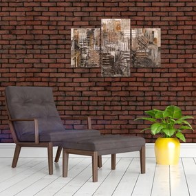 Tablou - Abstract, nuanțe maro (90x60 cm)