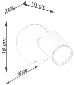 Spot de perete Sollux SL.1285 VERDO 1xGU10/10W/230V alb