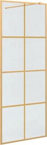 vidaXL Zid de duș walk-in Auriu 80 x 195 cm sticlă securizată