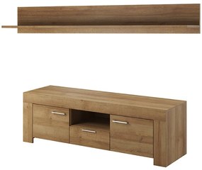Masă TV/Dulap Skat SRTV155 (stejar riviera) (cu raft) (P155). 623000