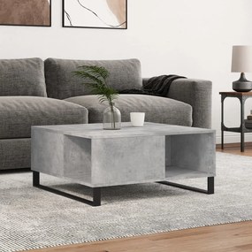 vidaXL Măsuță de cafea, gri beton, 80x80x36,5 cm, lemn prelucrat