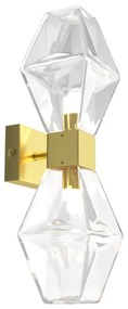 Aplica de perete design modern Coctail time auriu, transparent