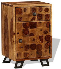 243967 vidaXL Noptieră, lemn masiv de sheesham, 37x30x54 cm