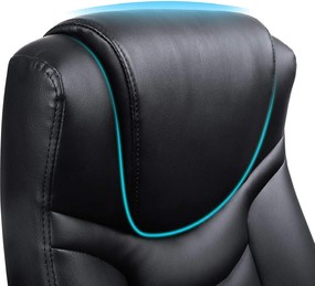 Scaun de birou directorial Design ergonomic Negru