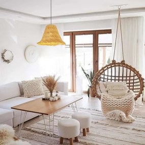 Lustră pe cablu Immax 08273L NATURALEZA 1xE27/40W/230V d. 45 cm ratan