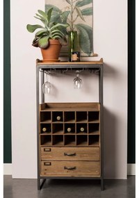 Suport din lemn pentru sticle vin White Label Edgar