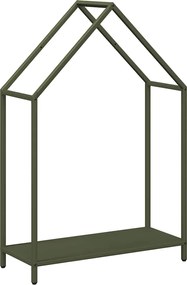 vidaXL Suport pentru lemne de foc Verde măsline Oțel laminat la rece