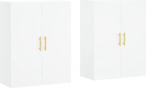 vidaXL Dulapuri cu montaj pe perete, 2 buc, alb, 69,5x34x90 cm