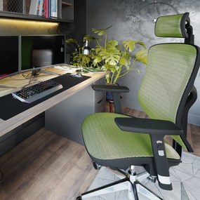 Scaun ergonomic Diablo V-Basic: negru-verde