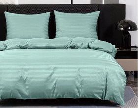 Lenjerie de pat hoteliera din microfibra JASMINE menta - dunga 2 cm Dimensiunile lenjeriei: 2 ks 70 x 80 cm | 160 x 200 cm