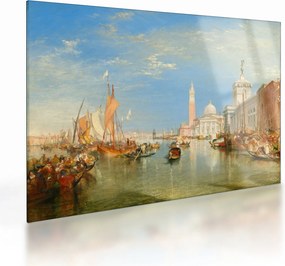 Tablou pe sticlă - Joseph Mallord William Turner, Venice the Dogana and San Giorgio Maggiore, reproducere (70x50 cm)