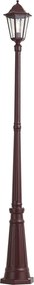 Felinar clasic de exterior roșu închis 213cm IP44 - Havana