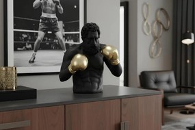 Statueta decorativa BOXER 50cm negru/ auriu