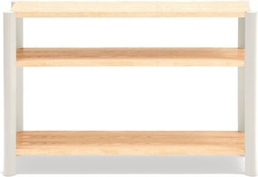 Etajeră crem/în culoare naturală deschisă cu aspect de lemn de stejar 126x84x43 cm Bona – Teulat