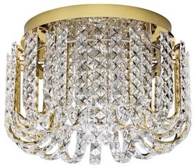 Lustra aplicata LED auriu, cristale sticla CELYSIA 50cm