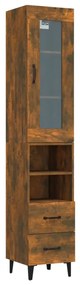 3115385 vidaXL Dulap înalt, stejar fumuriu, 34,5x34x180 cm, lemn prelucrat
