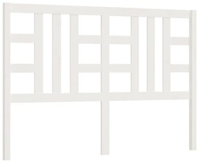 817846 vidaXL Tăblie de pat, alb, 156x4x100 cm, lemn masiv de pin