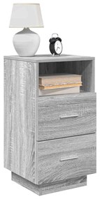 vidaXL Noptiere 2 buc cu 2 sertare Gri Sonoma 36x36x68 cm