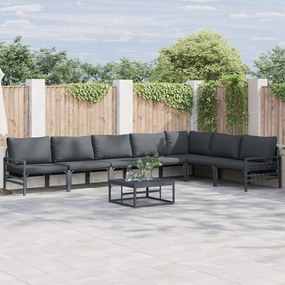 vidaXL Set de canapele pentru grădină 8 pcs Antracit Oțel