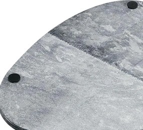 Tava de servire Kesper 38410, 25x25 cm, Patrata, Marmura naturala, Gri