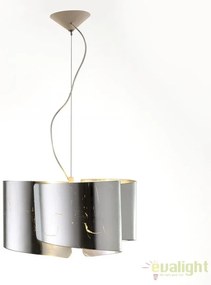 Lustra suspendata design modern Agata argintiu/alb 18233/00 TN