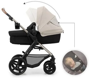 Cărucior de copii combinat 3 în 1 KINDERKRAFT MOOV 2 Moonlight grey + scaun auto MINK PRO
