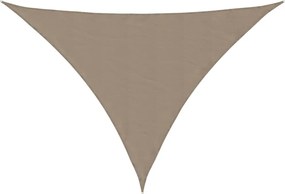 vidaXL Parasolar gri taupe 3,5x3,5x4,9 m țesătură oxford triunghiular