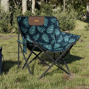 vidaXL Scaune de camping cu buzunar, pliabile, 2 buc., model frunze