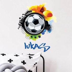 Autocolant de perete cu nume Ambiance Football Graffitti